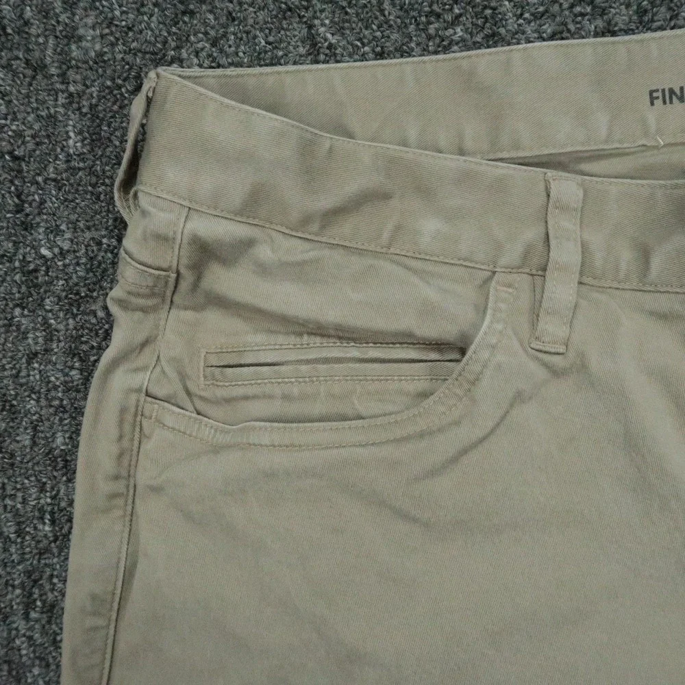 Rhone Pants Mens 36x32 Green Gray Everyday Twill 5 Pocket Straight Zip